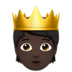 🫅🏿 person with crown: dark skin tone display on Apple